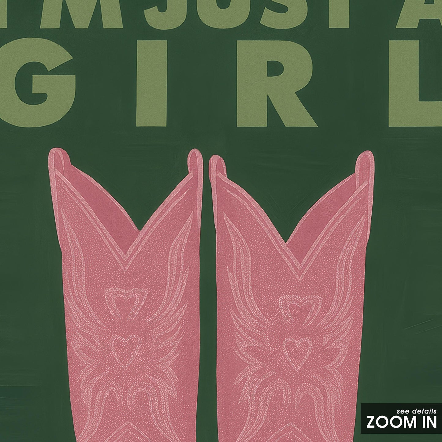 Cowgirl Boots Poster – Western Wall Art With Pink Feminist Country Girl Decor