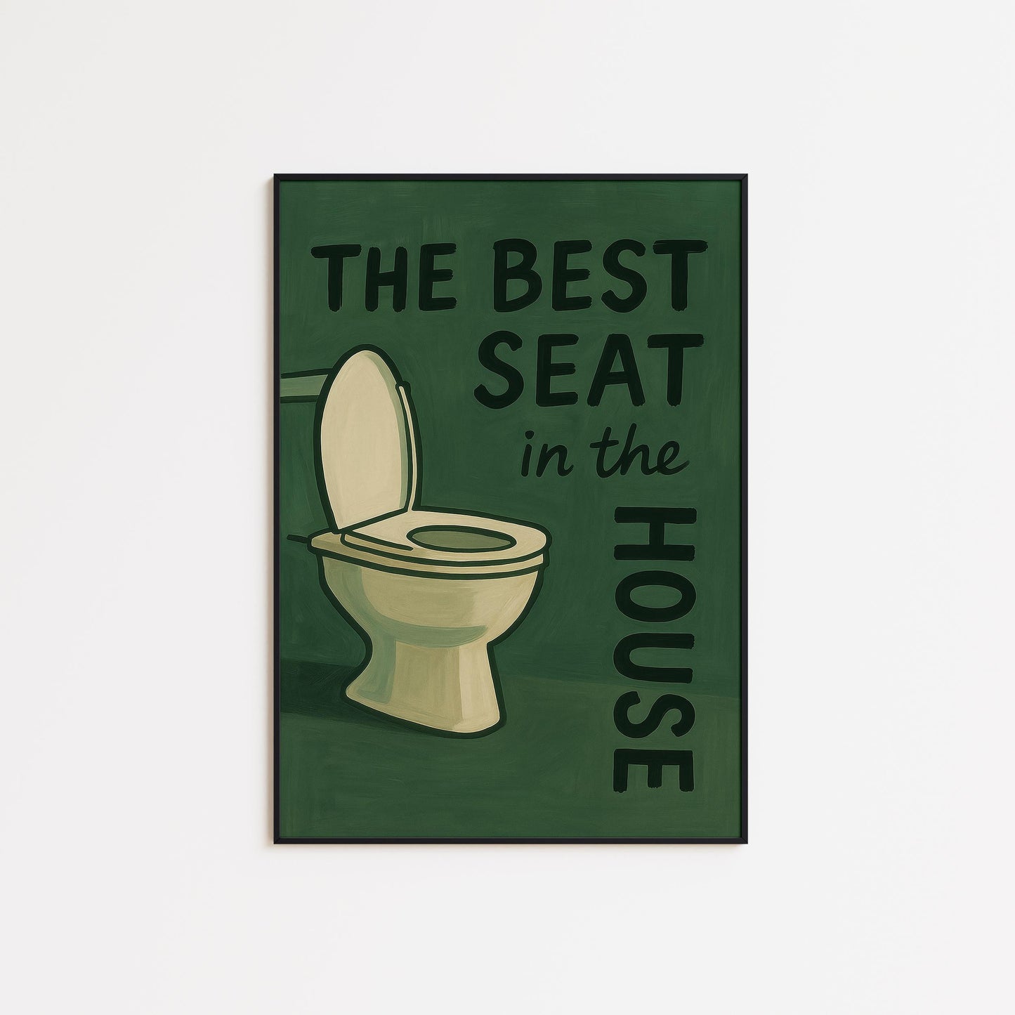 Funny Bathroom Wall Art – Quirky Toilet Humor Print | Modern Bathroom Decor