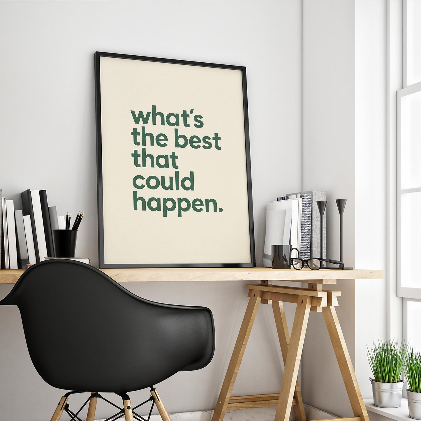 Motivational Quote Poster – Minimalist Print, Home Office Decor