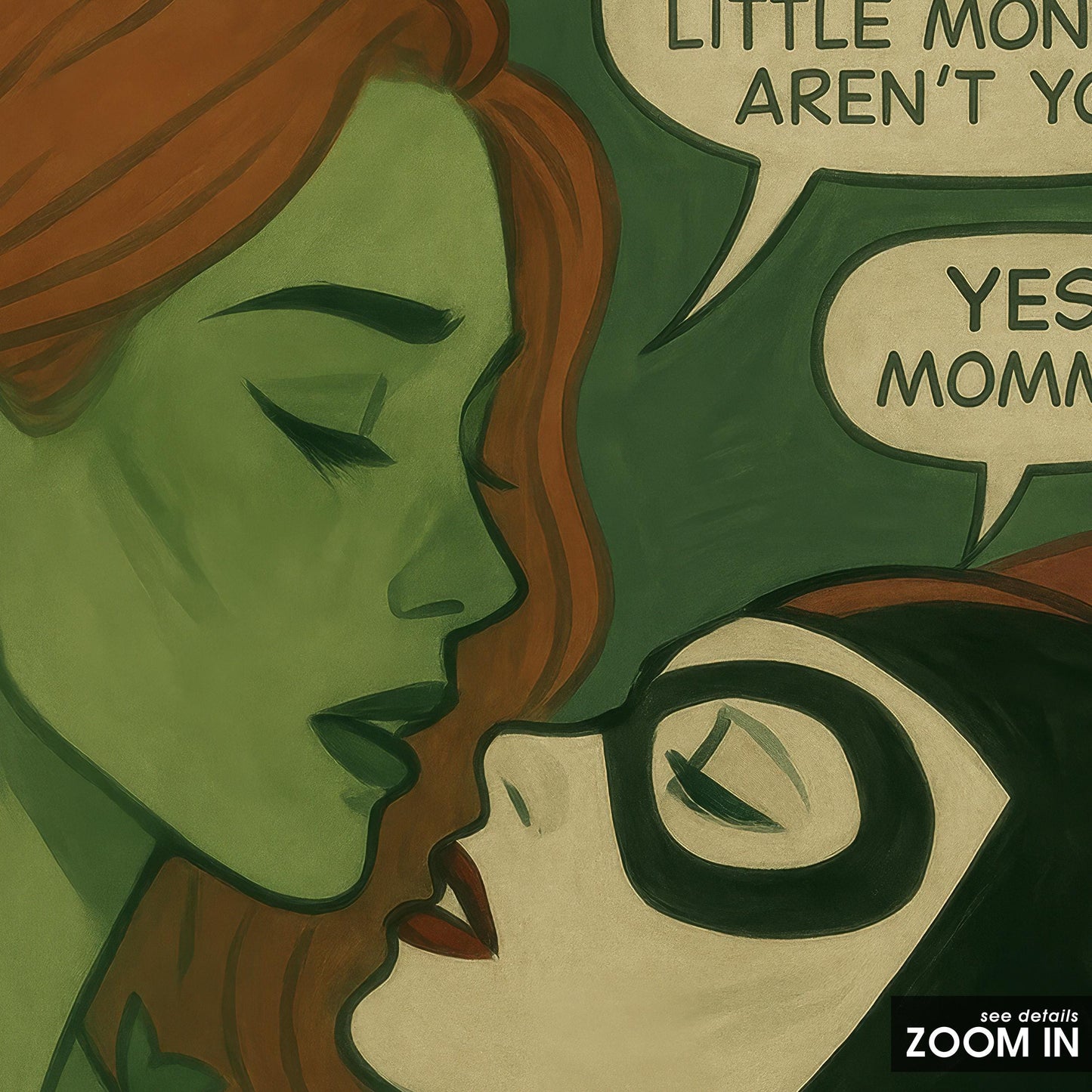 Poison Ivy Wall Art – Harley Quinn Print | Sapphic Comic Art, Bold Linework