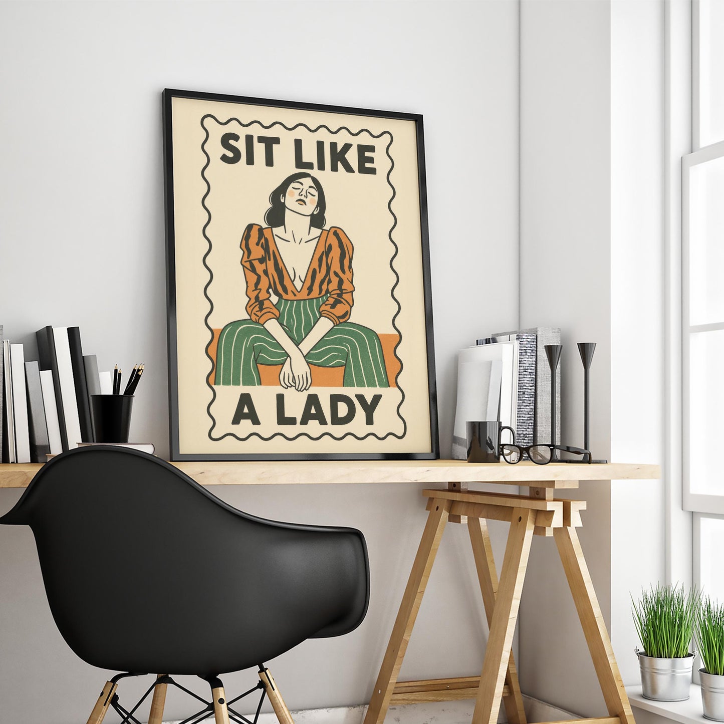 Feminist Retro Poster – Bold Vintage Empowerment Print | Statement Artwork
