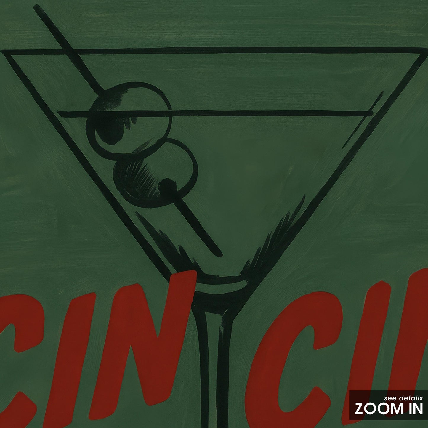 Retro Cocktail Poster – Martini Glass Art With Bold Typography Print