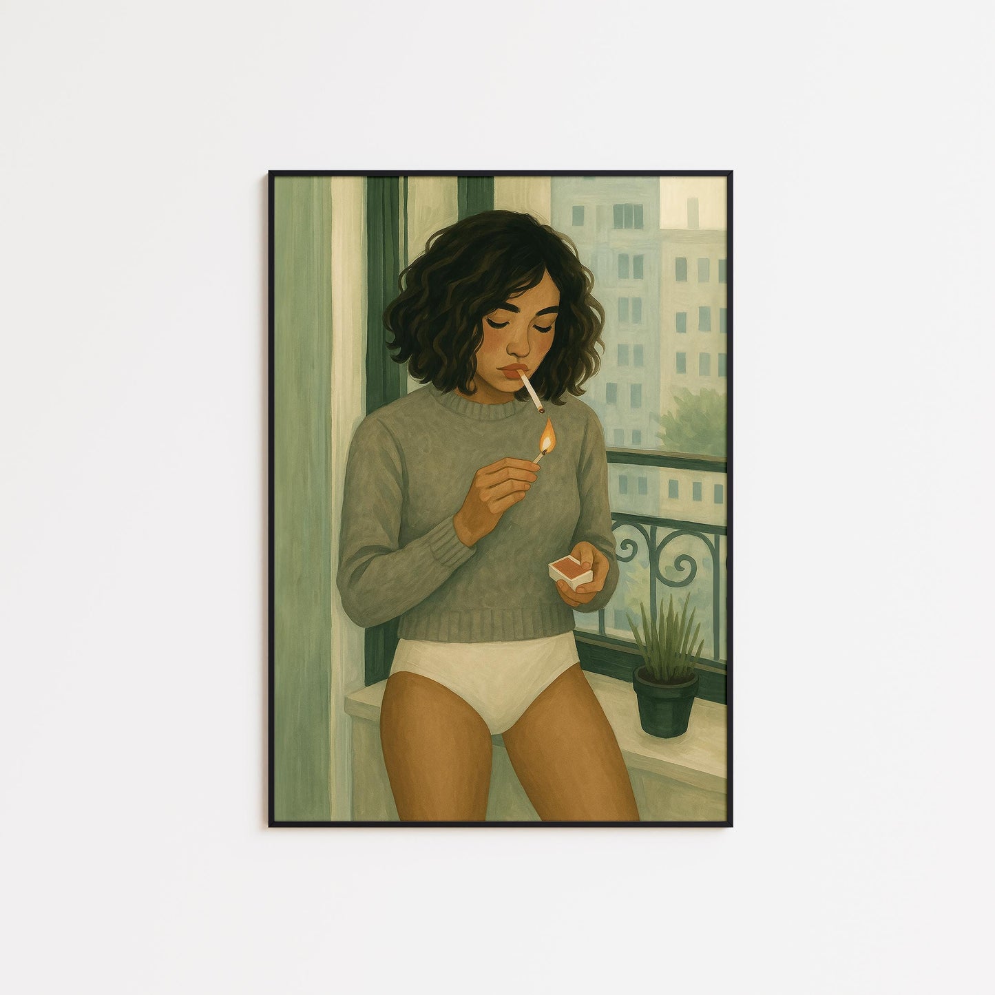 Feminist Wall Art – Moody Woman Print | Intimate Retro Art Poster