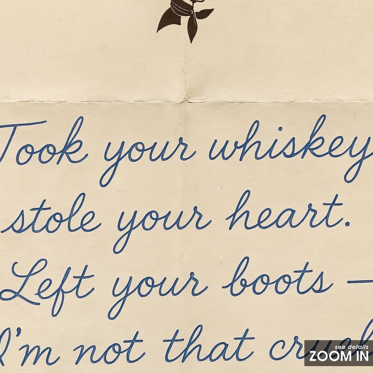 The One That Got Away Poster – Western Cowgirl Love Note Wall Art