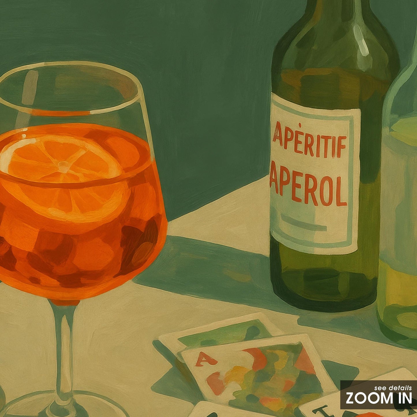 Aperol Spritz Poster – Retro Game Night Cocktail Bar Art | Stylish Wall Decor
