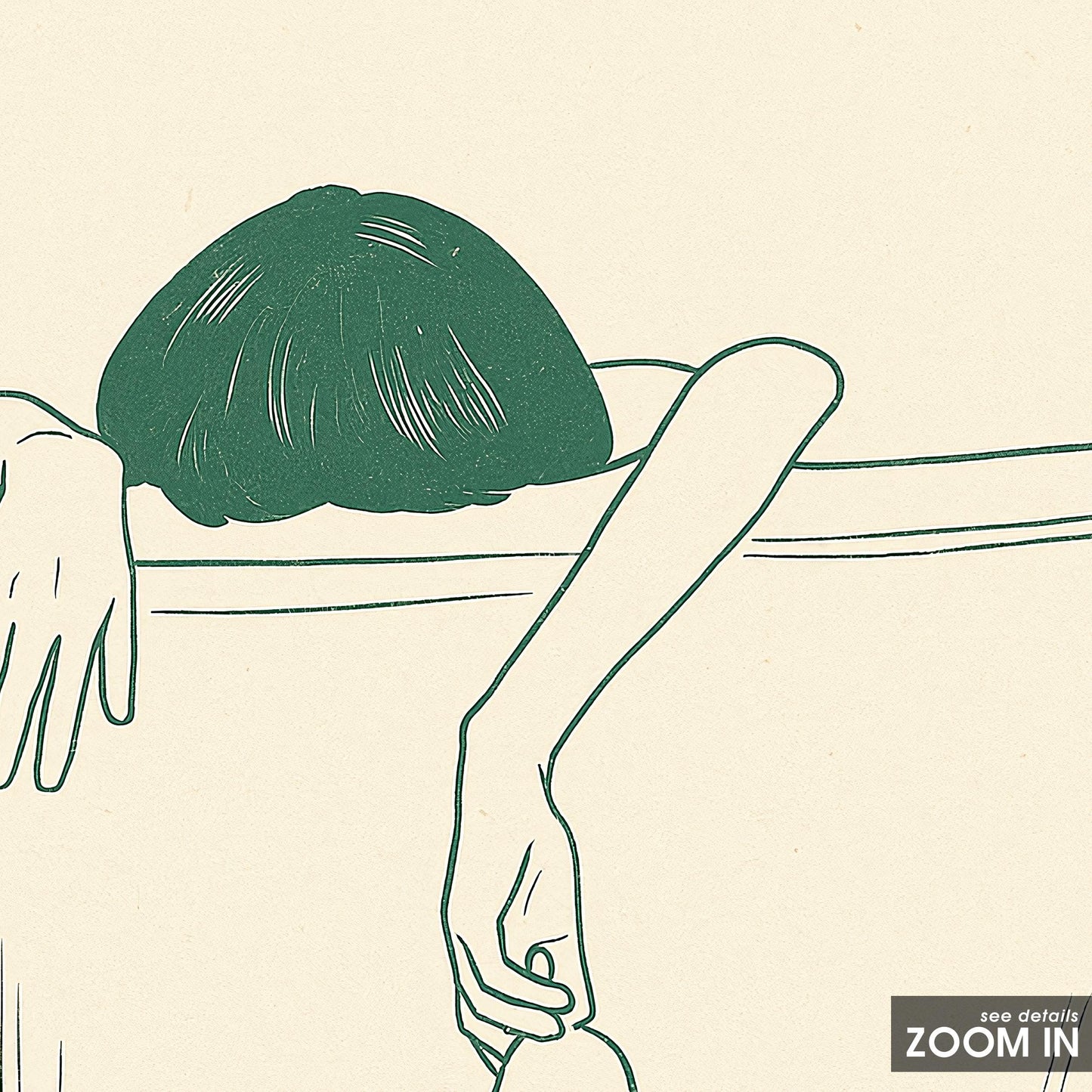 After Hours Poster – Minimal Line Art Woman Print, Femmaura Bold Series