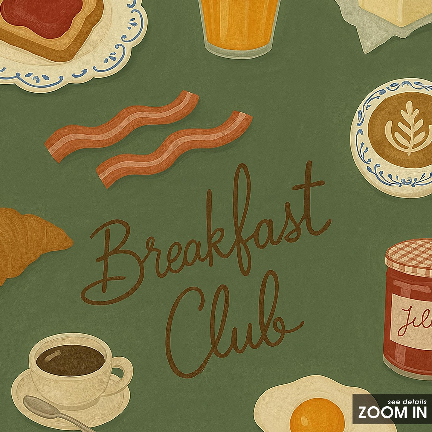 Cozy Kitchen Poster – Vintage Breakfast Wall Art With Pancakes & Coffee