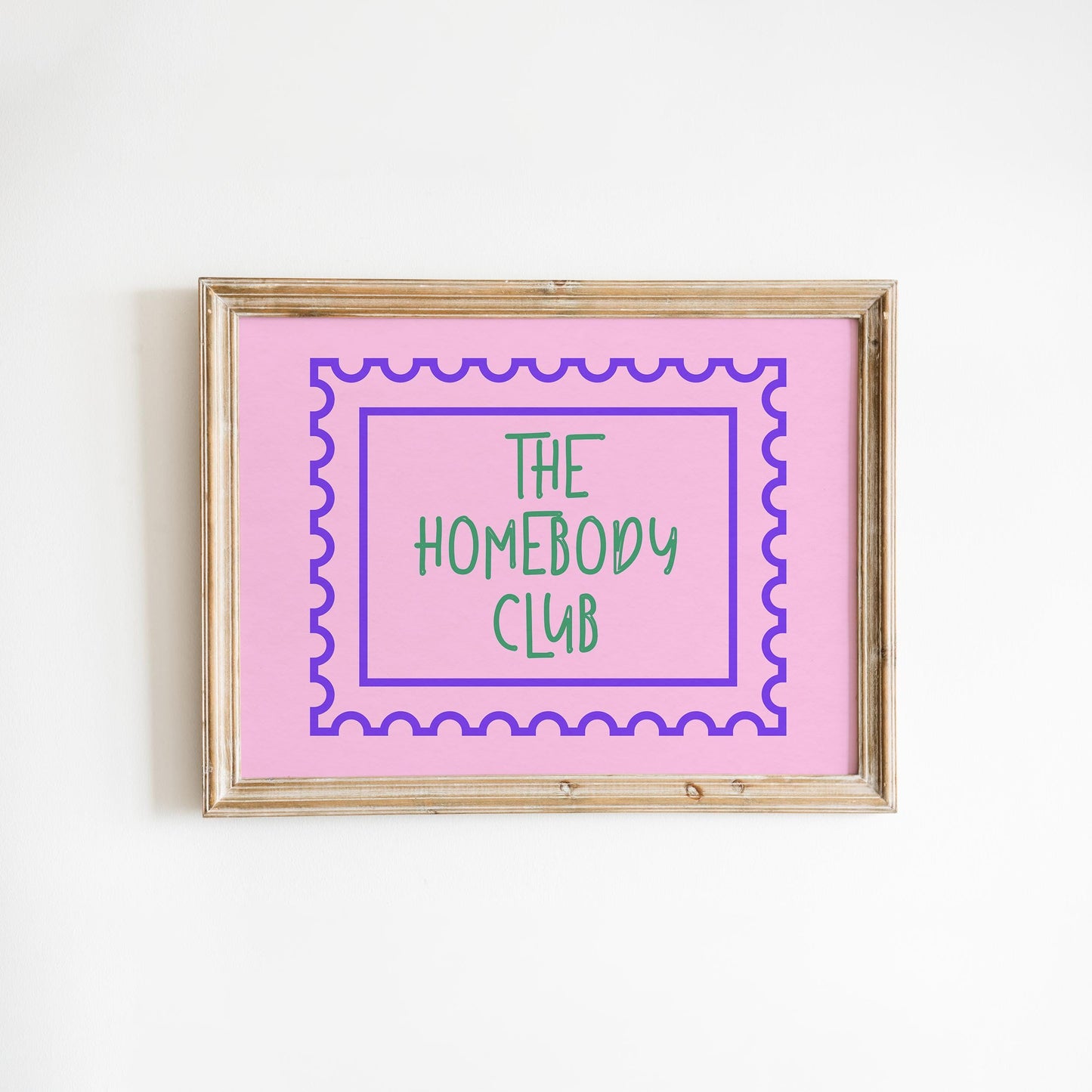 The Homebody Club Print – Pink & Purple Pastel Wall Decor for Cozy Spaces