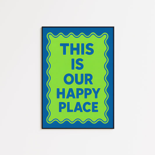 Retro Wall Art – Vibrant Wall Decor With Playful Typography Design & Bold Colors