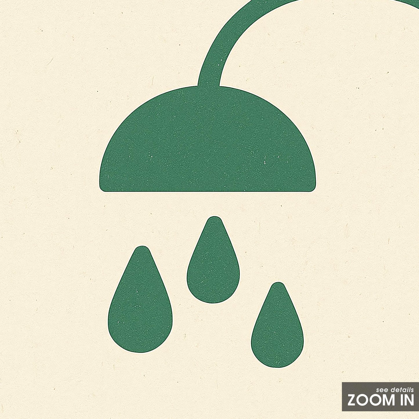 This Shower Is For Singing Poster – Funny Bathroom Wall Art in Minimal Green