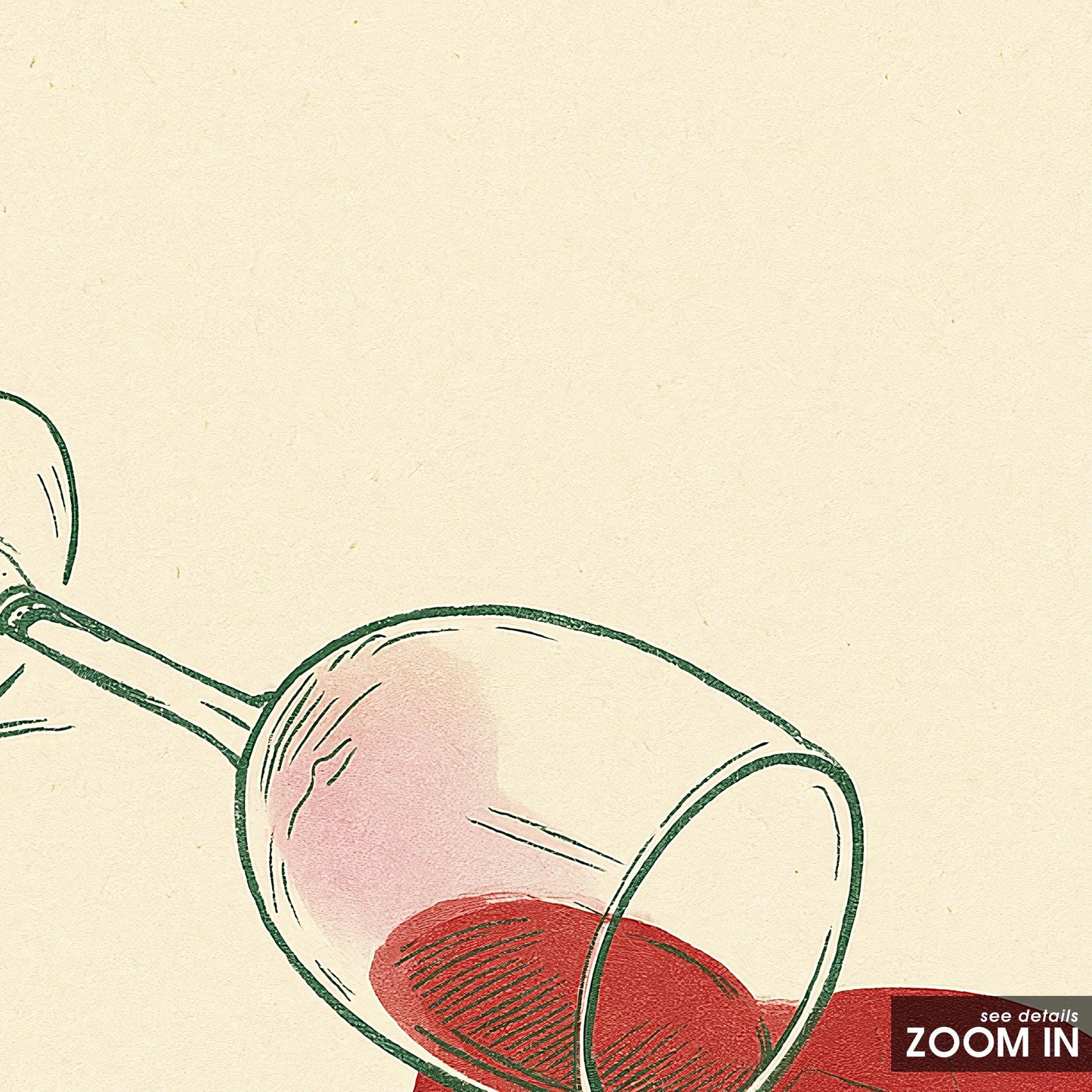 Spilled Wine Poster – Minimalist Red Wine Art Print