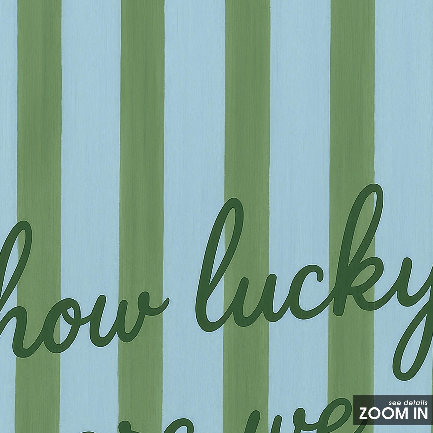 Romantic Quote Poster – Green Striped Print With Elegant Script | Minimalist Romance Decor