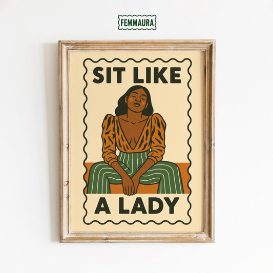 Feminist Retro Poster – Bold Femme Decor | Vintage Empowerment Statement Art