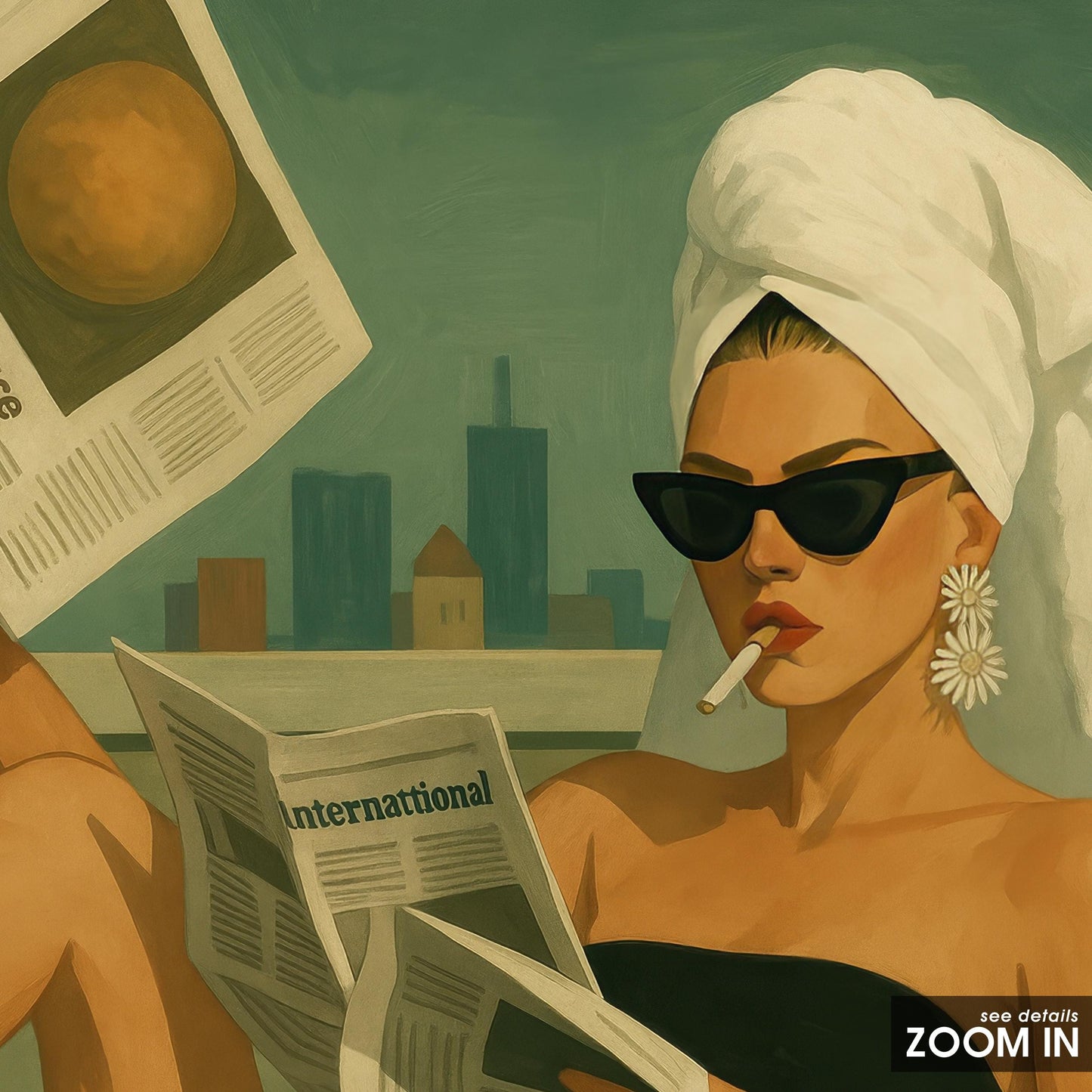 Retro Woman Poster – Glamorous Feminine Wall Art With Moody Cinematic Tones