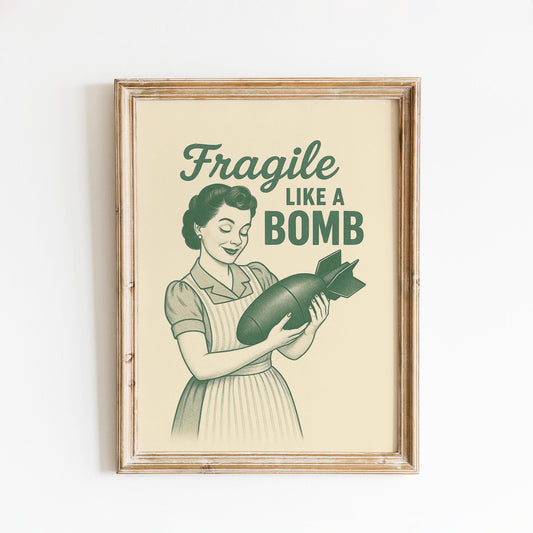 Feminist Vintage Poster – Retro Empowerment Art Print | Bold Wall Decor 1950s Style