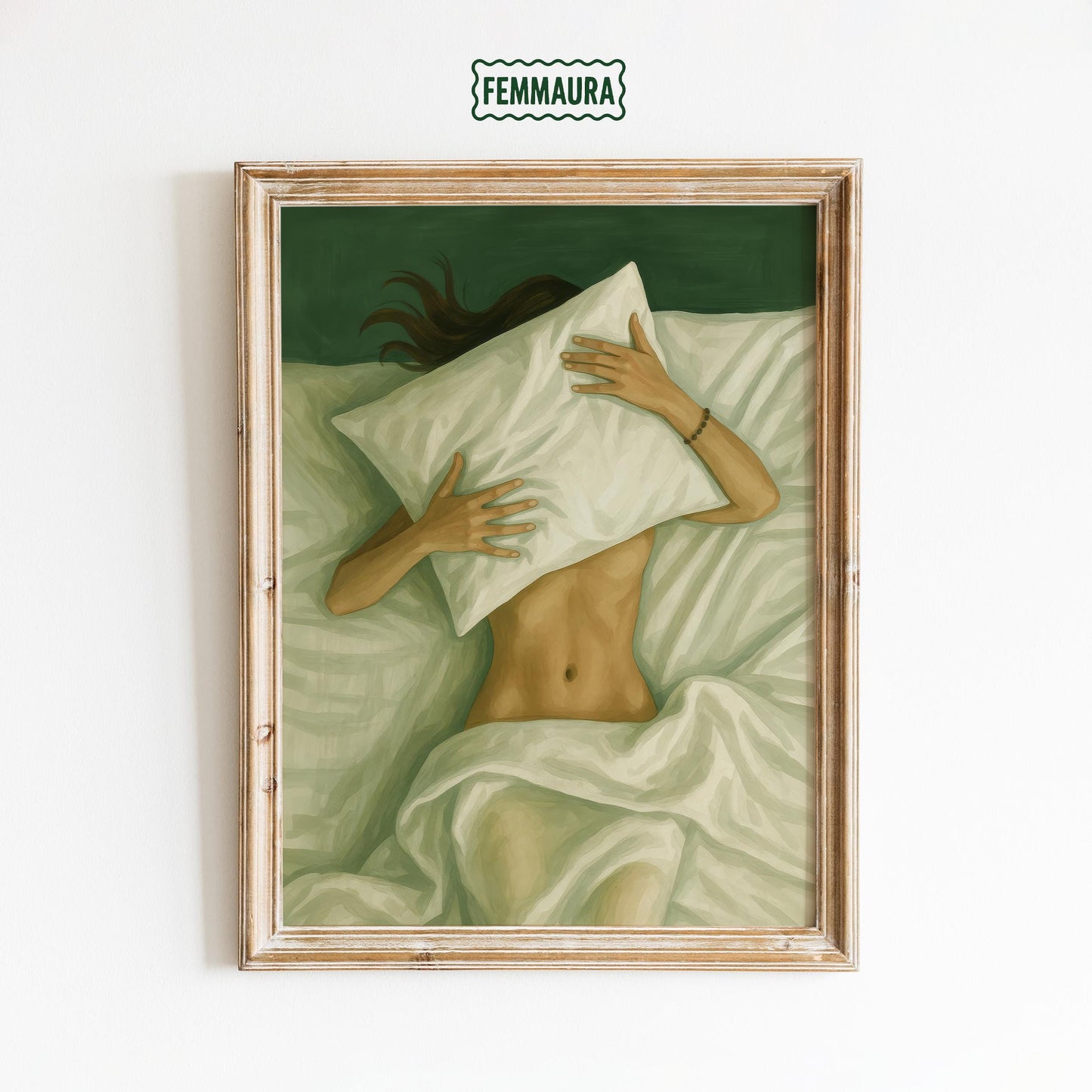 Sensual Bedroom Poster – Intimate Feminine Nude Print | Boudoir Wall Decor