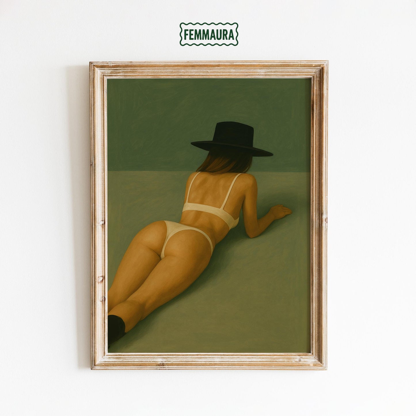 Woman In Hat Poster – Vintage Wall Art | Minimalist Feminine Retro Print