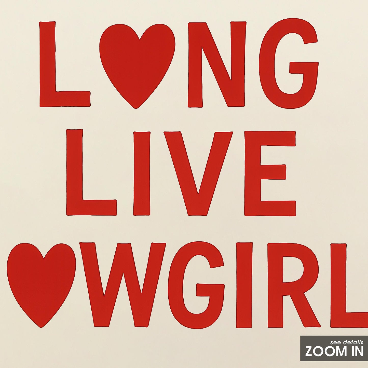 Long Live Cowgirls Poster – Red Heart Western Wall Art Print