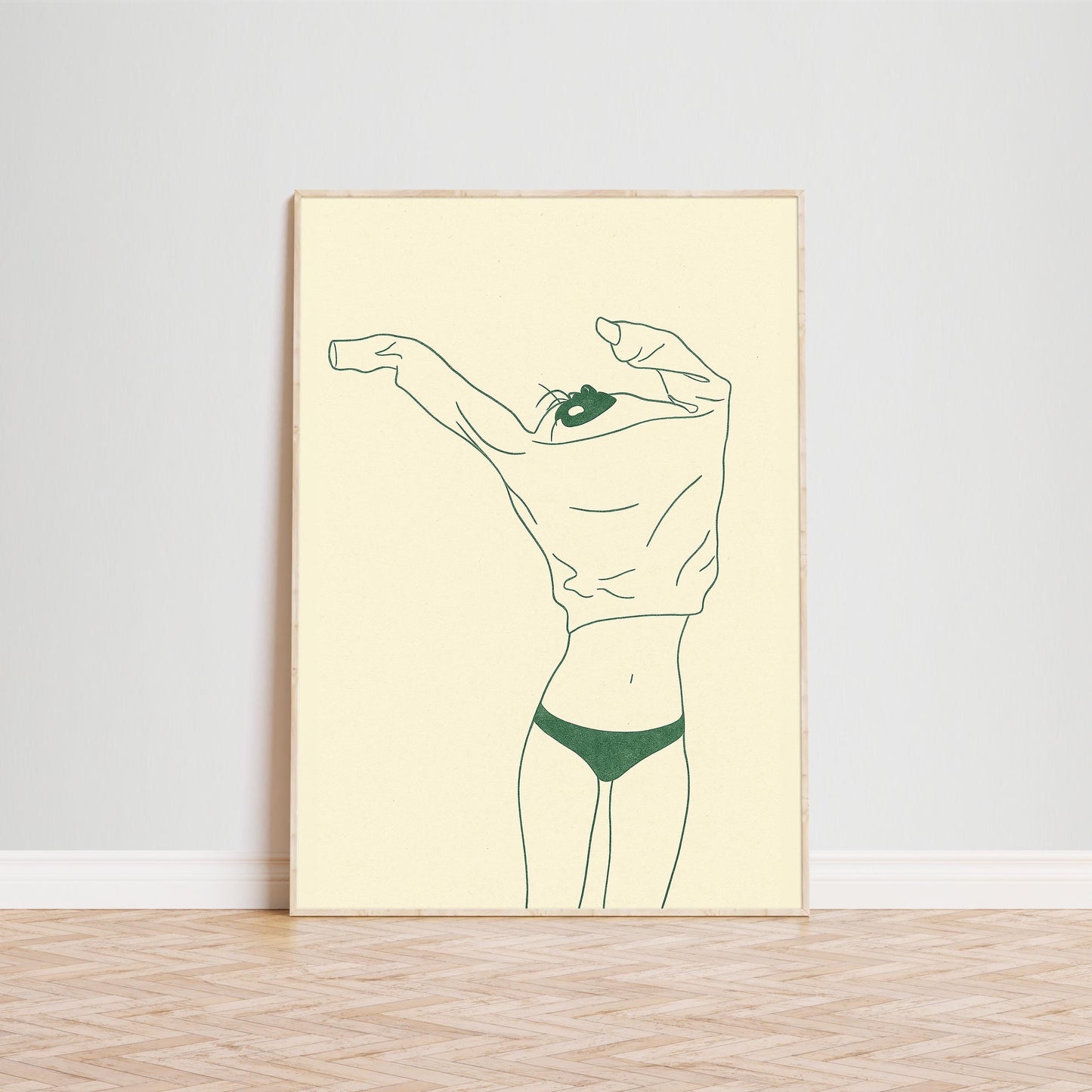 Minimalist Woman Line Art Print – Modern Feminine Poster
