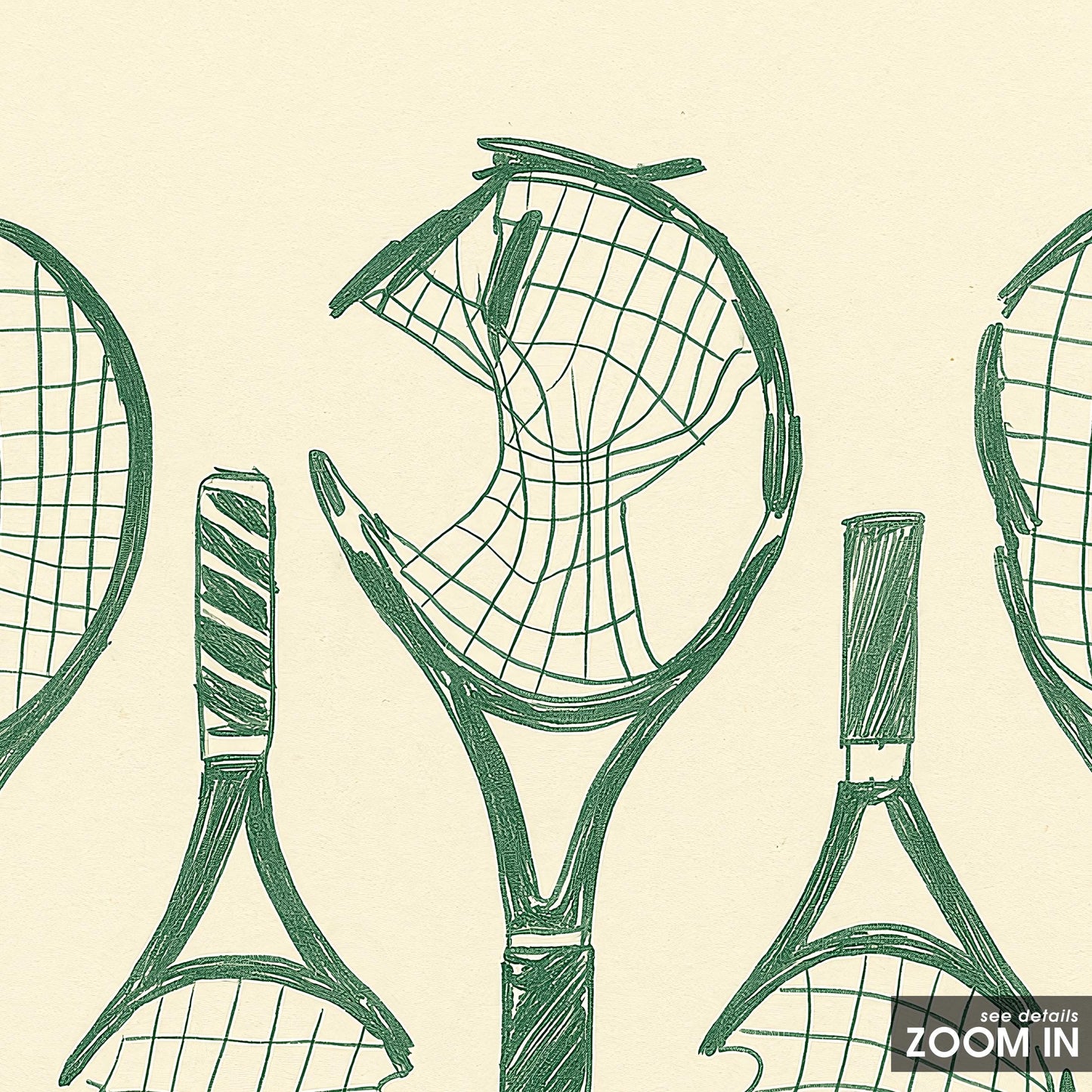 Broken Tennis Rackets Poster – “When It’s More Than Just a Game” Minimal Sports Print