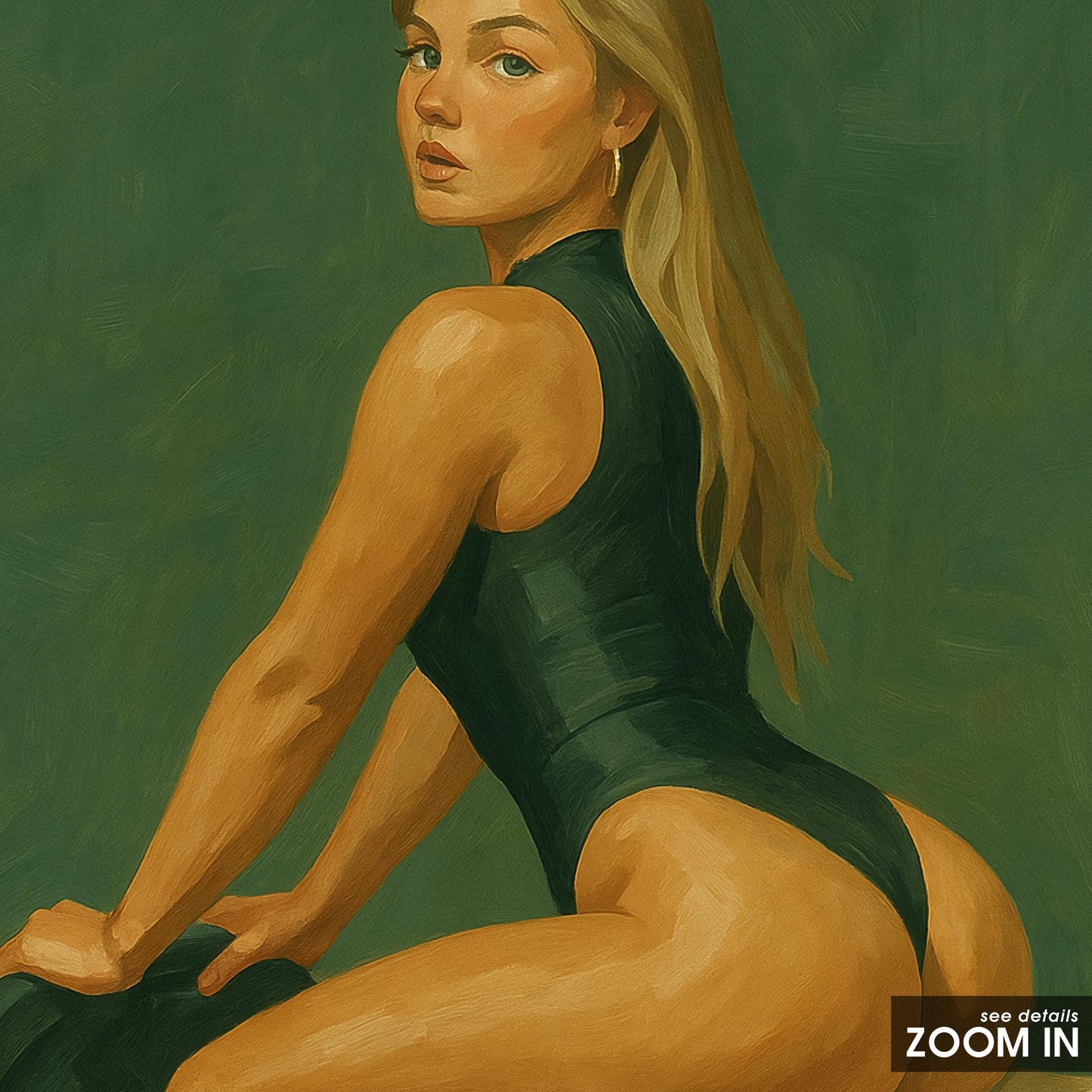 Retro Fitness Poster – Strong Woman Art | Bold Vintage Workout Print