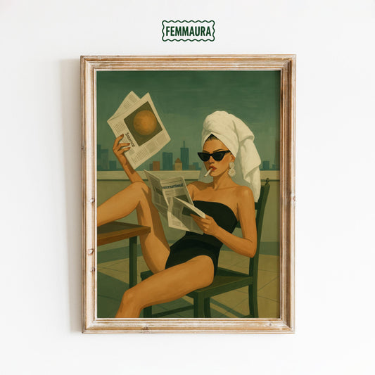 Retro Woman Poster – Glamorous Feminine Wall Art With Moody Cinematic Tones