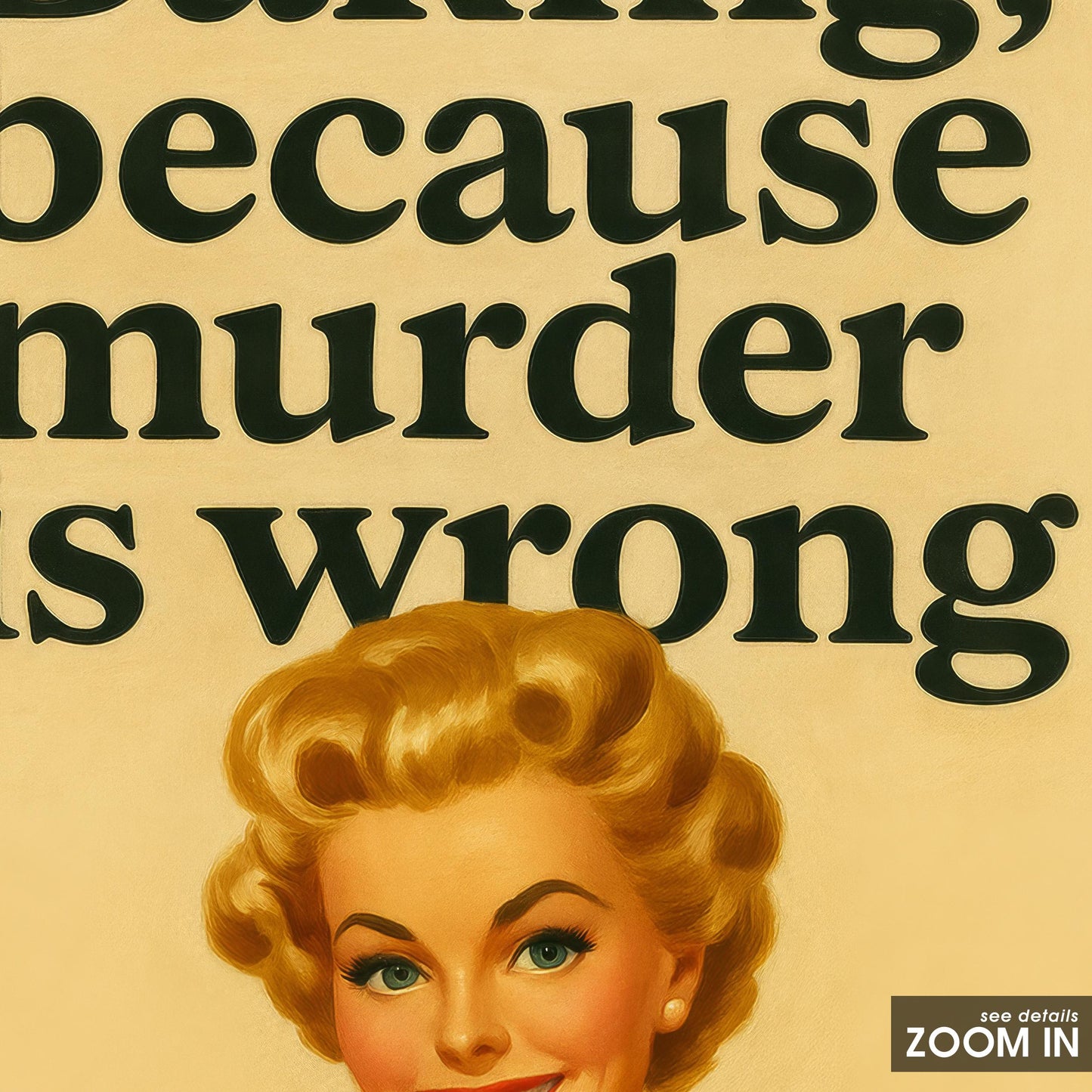 Retro Baking Poster – Funny Kitchen Art | Yellow Vintage Baker Gift Wall Print