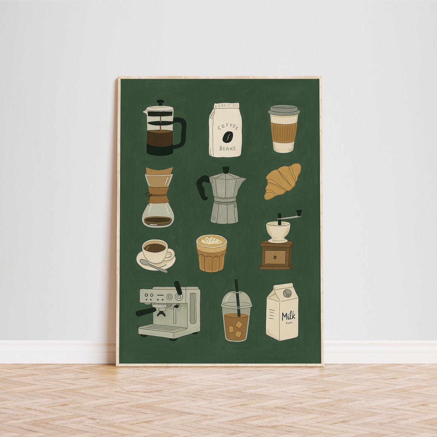 Coffee Lover Poster – Cozy Kitchen Wall Art | Retro Coffee Nook Decor
