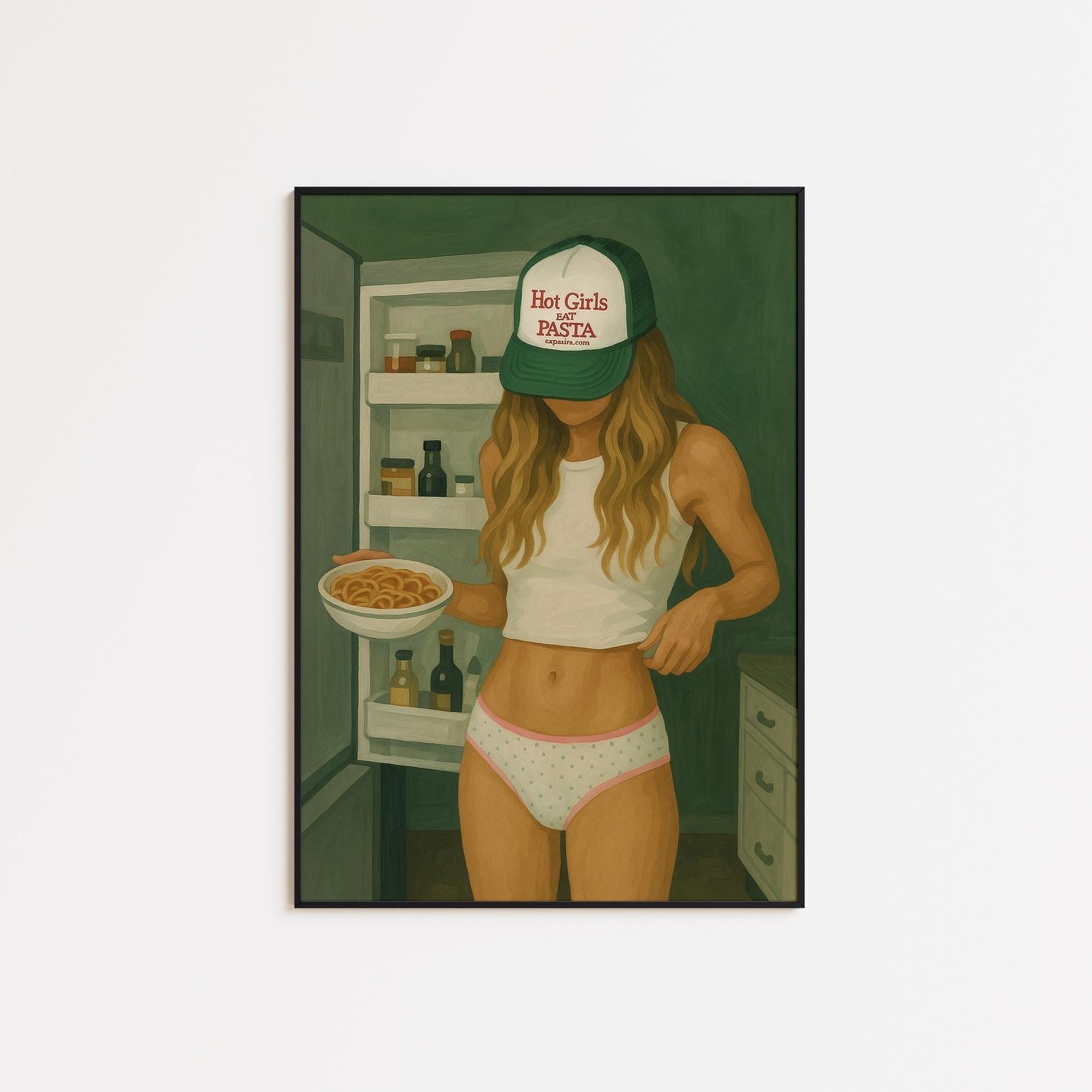 Feminist Kitchen Wall Art – Bold Feminist Print | Playful Pasta Poster Décor