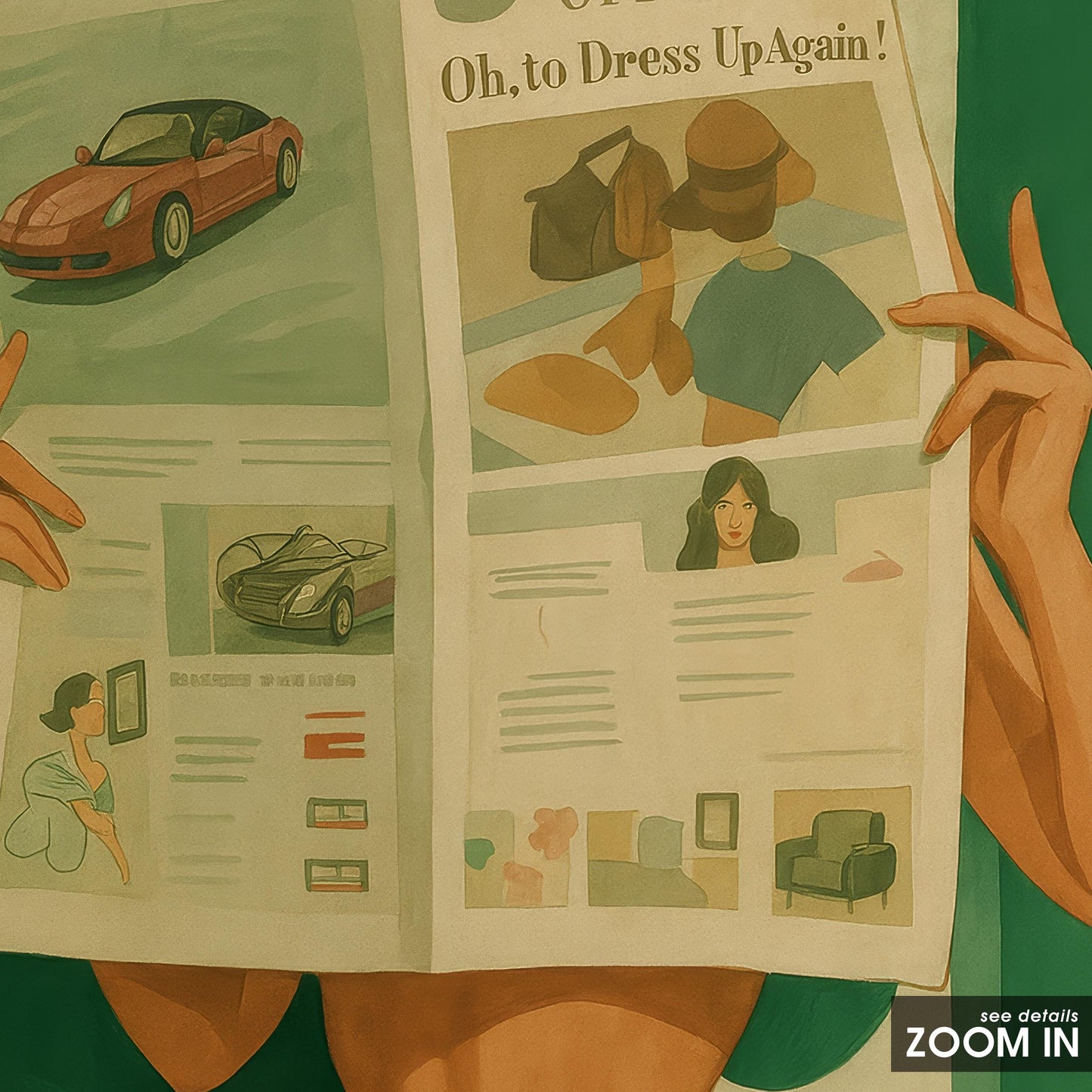 Retro Pin-Up Wall Art – Feminine Vintage Poster | Bold 60s Style Print