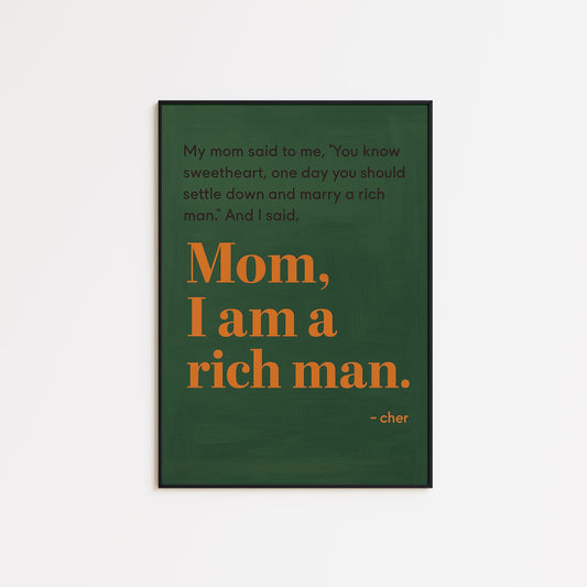 Feminist Wall Art – Motivational Quote Poster Featuring Cher’s Bold Typography