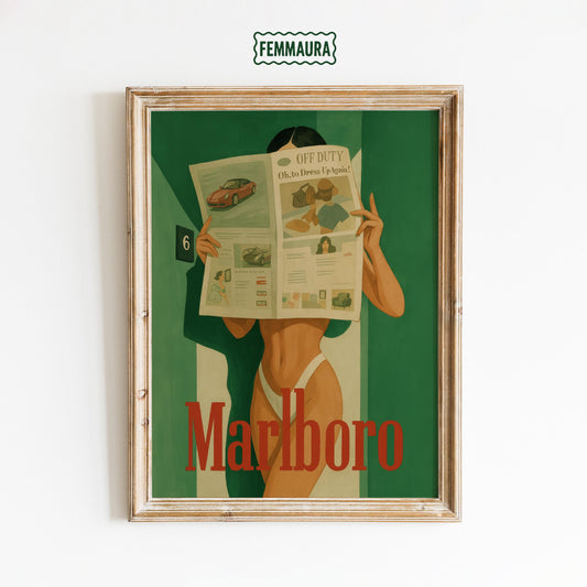 Retro Pin-Up Wall Art – Feminine Vintage Poster | Bold 60s Style Print