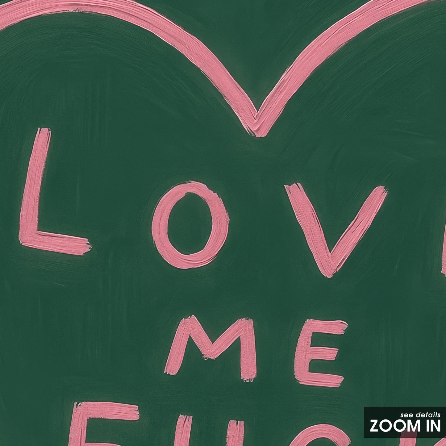 Bold Pink Heart Print – Cheeky Love Quote Wall Art for Playful Relationships