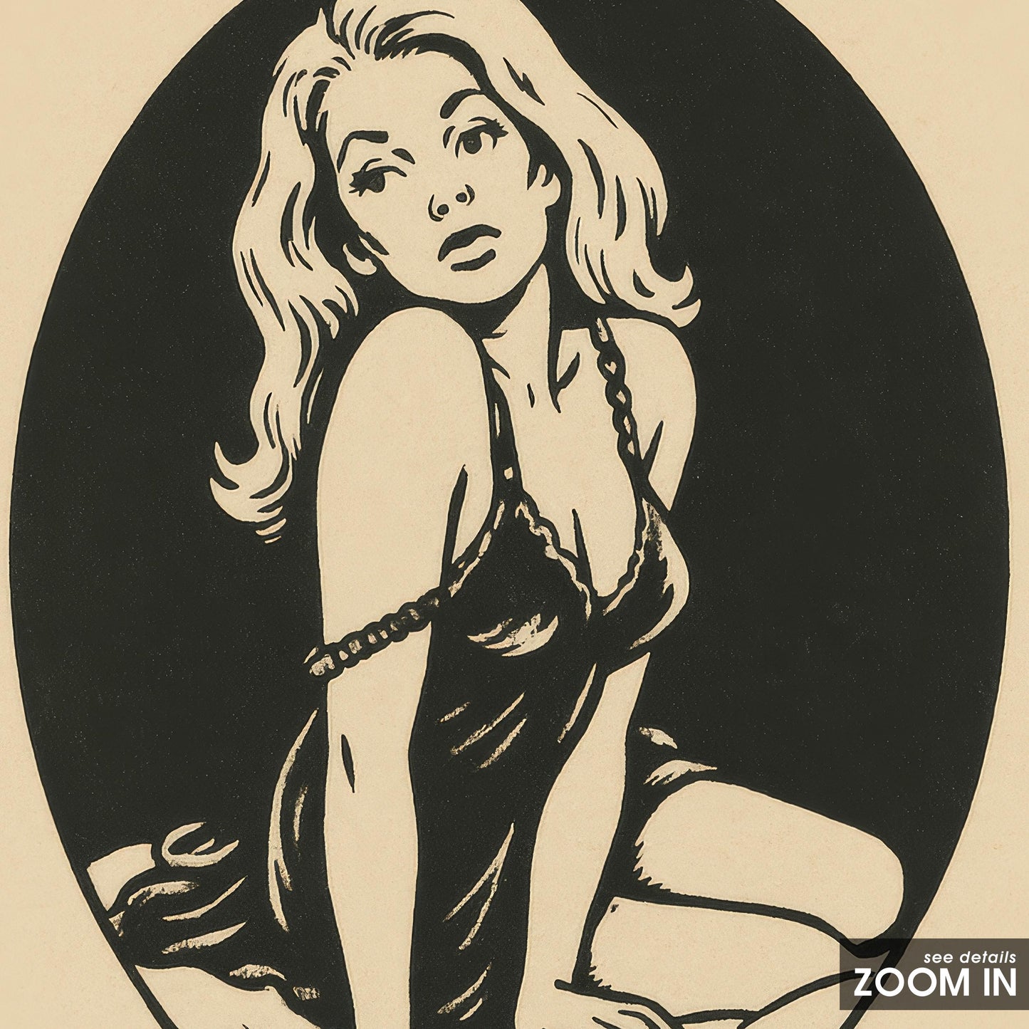 Monochrome Mental Health Poster – Retro Wall Art With Emotional Realism