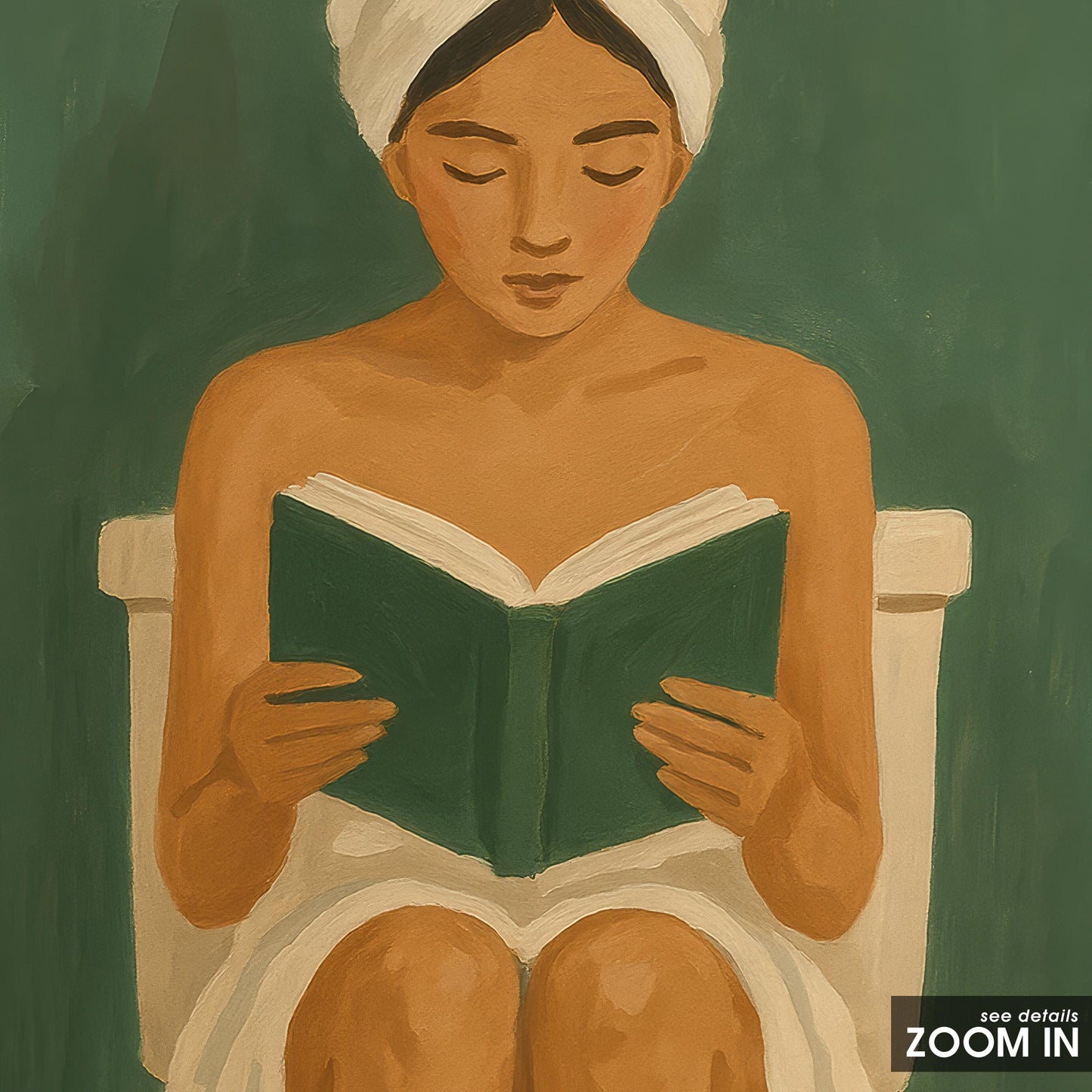Vintage Bathroom Art – Feminine Bathroom Poster | Cozy Reading Nook Art Print