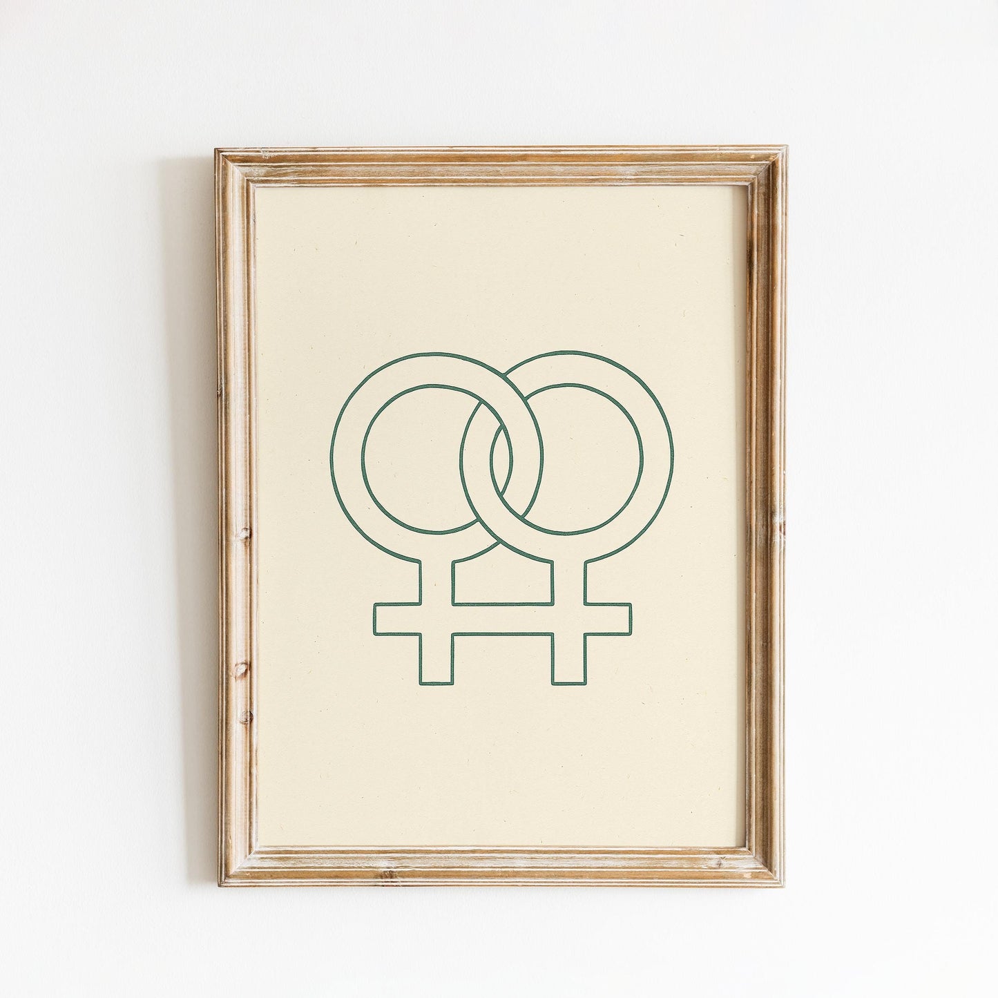 Minimalist Lesbian Symbol – Modern Queer Wall Art