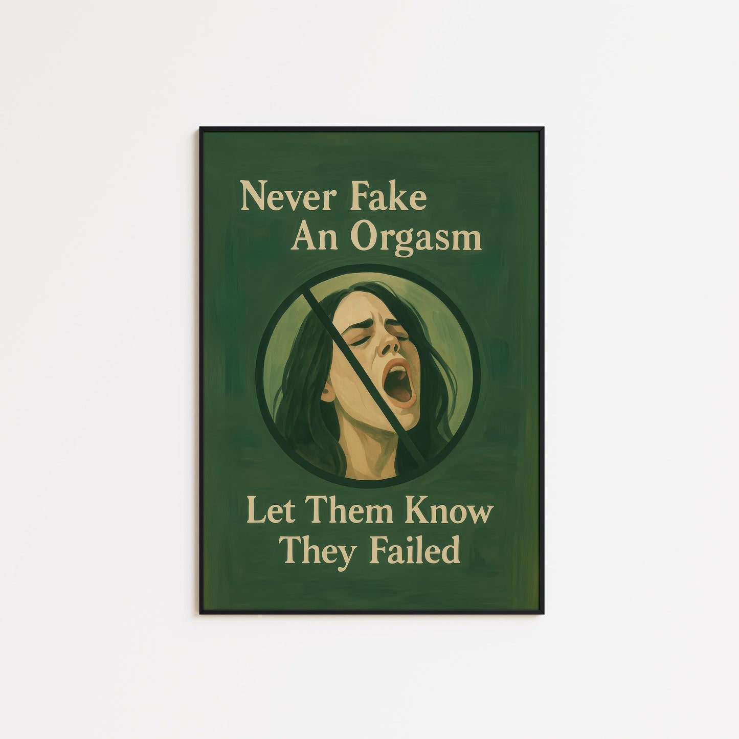 Feminist Quote Poster – Bold Green Empowerment Wall Art With Vintage Feminist Design