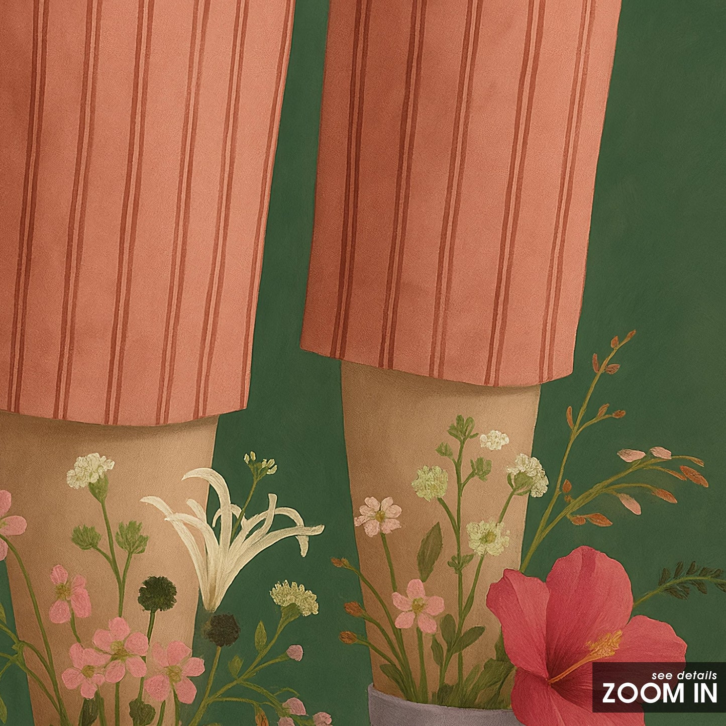 Floral Socks Art Print – Whimsical Feminine Botanical Wall Decor Poster