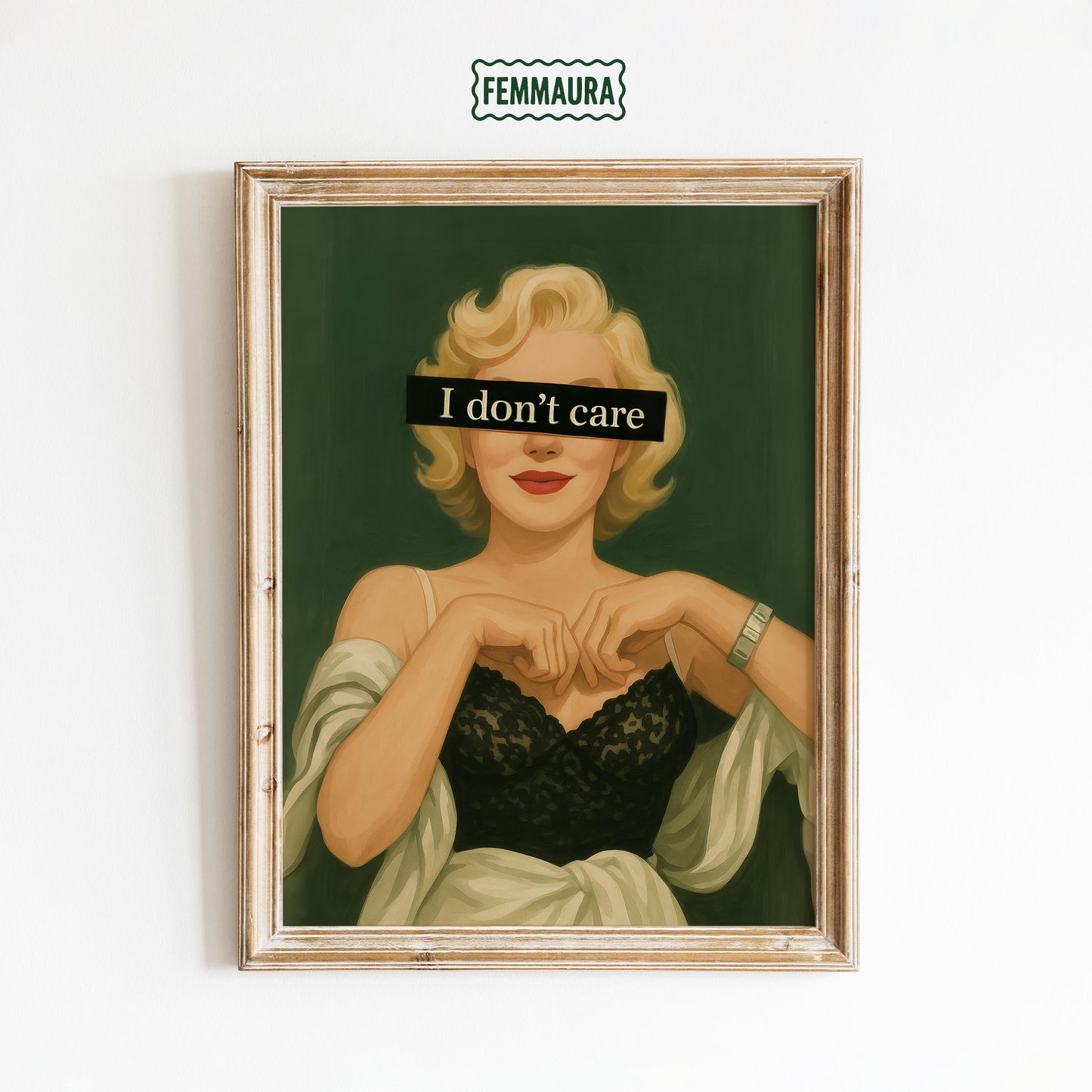 Retro Feminine Wall Art – Bold Attitude Poster With Glamorous Vintage Style