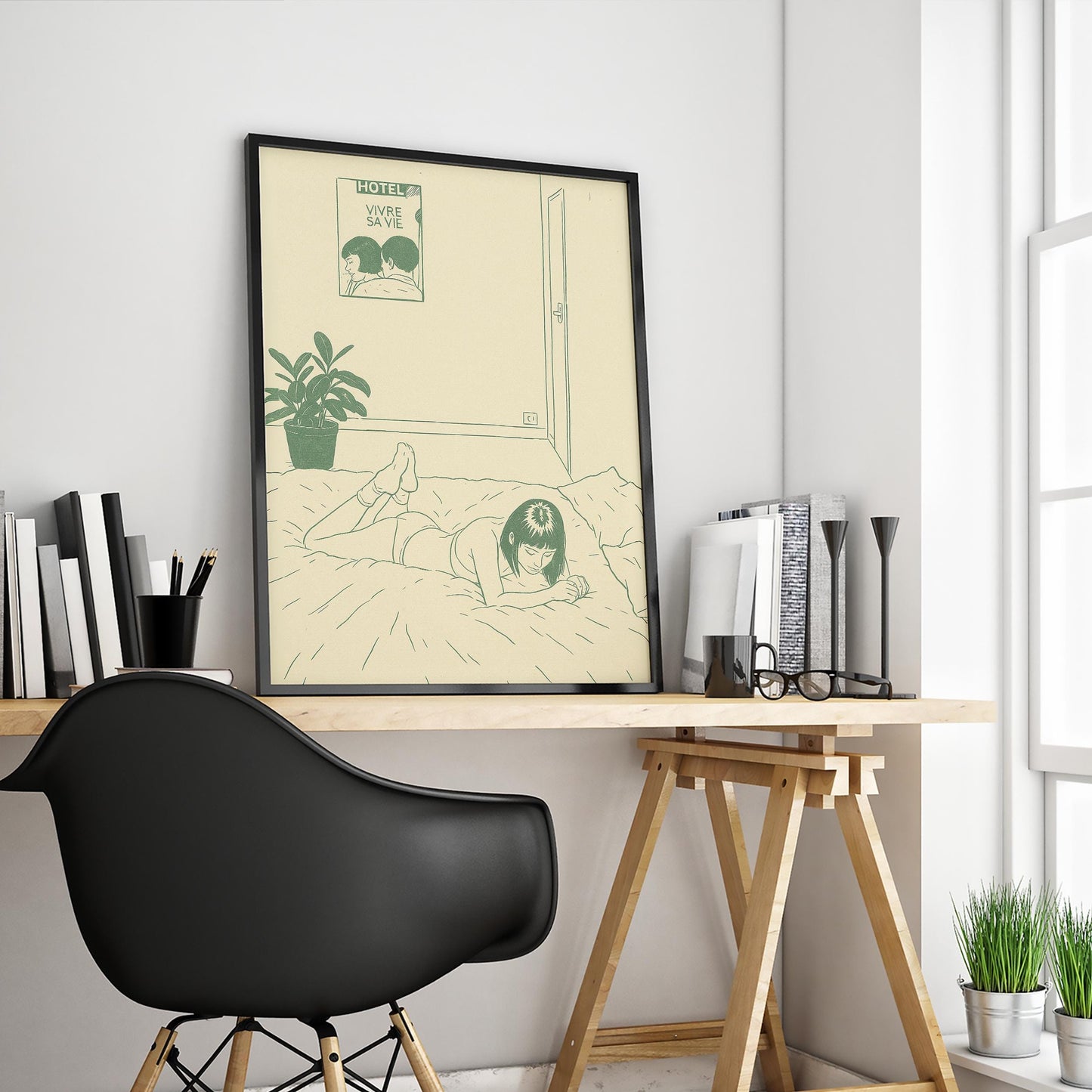 Vivre Sa Vie Poster – Retro French Bedroom Art Print