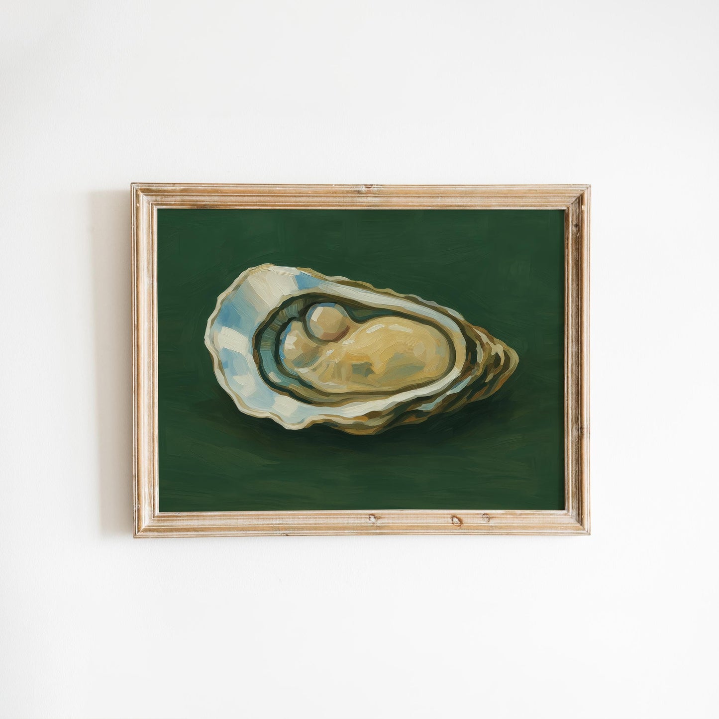 Oyster Wall Art – Minimalist Coastal Kitchen Art | Seafood Decor Print