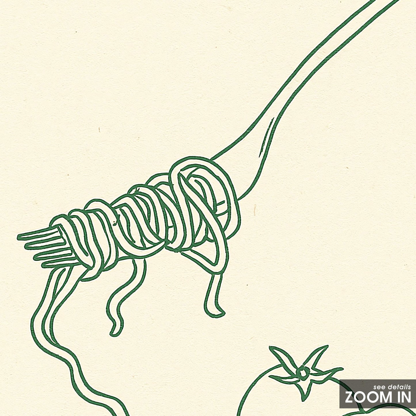 Pasta Lover Club Poster – Minimal Kitchen Wall Art, Italian Food Print