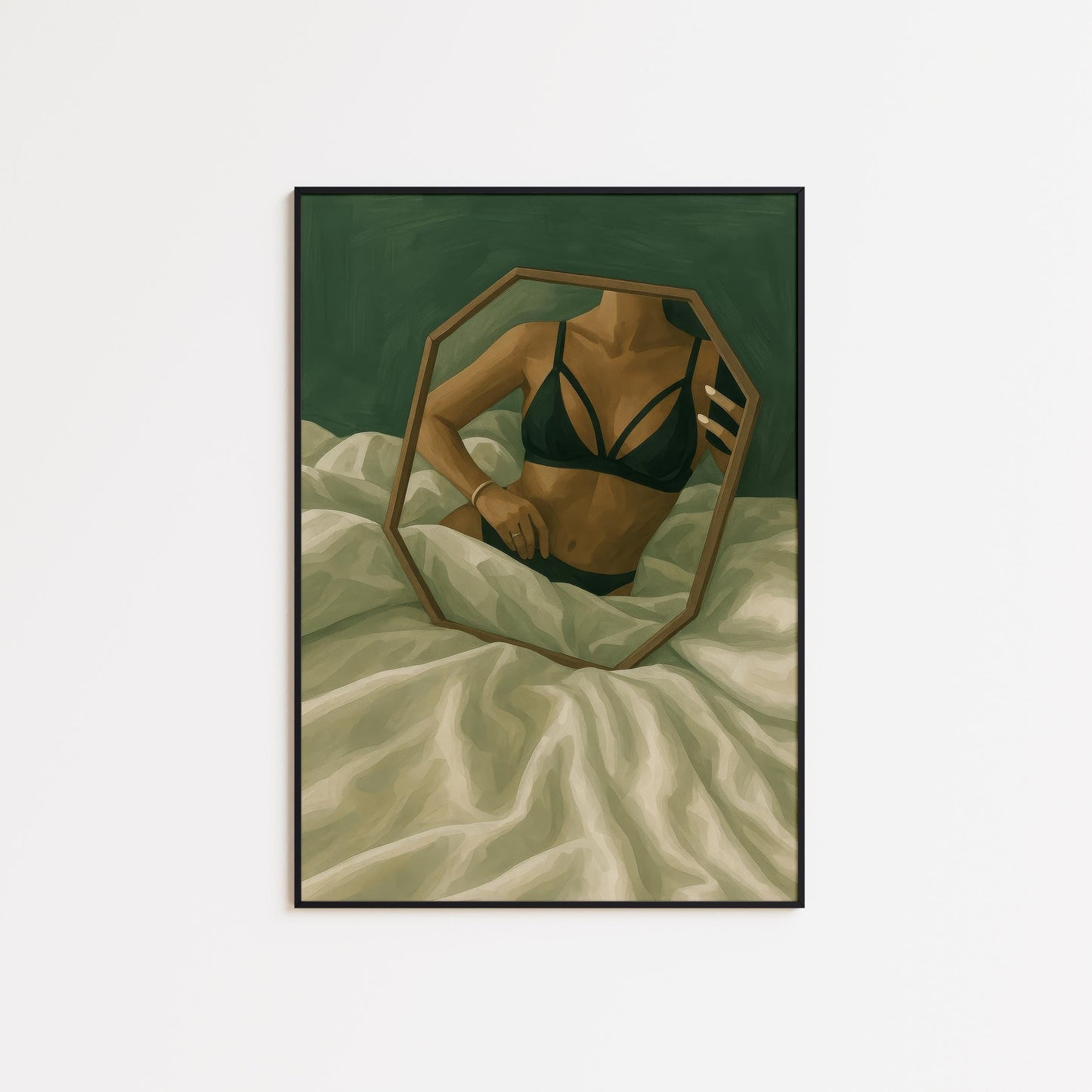 Sensual Bedroom Art – Surrealist Mirror Wall Art | Intimate Boudoir Decor