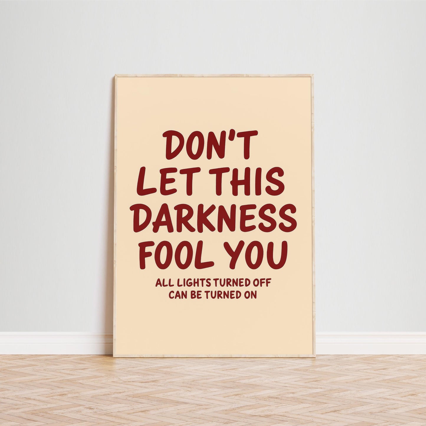 Inspirational Western Print – “Don’t Let This Darkness Fool You” Quote Poster
