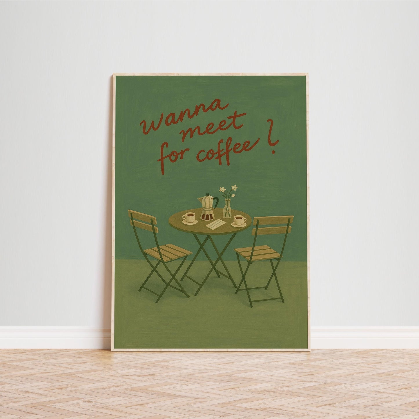 Vintage Coffee Poster – Cozy Cafe Artwork | Intimate Wall Art For Coffee Lovers