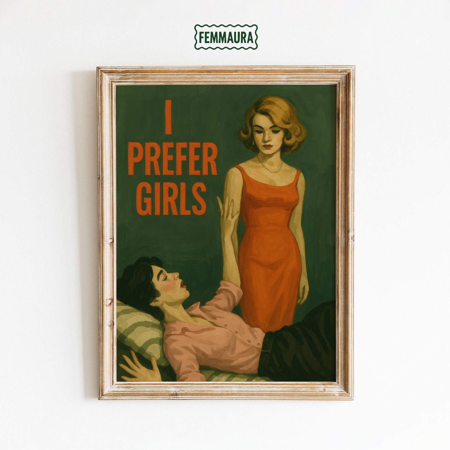 Queer Feminist Poster – Retro Pride Decor | Bold Woman Artwork Print