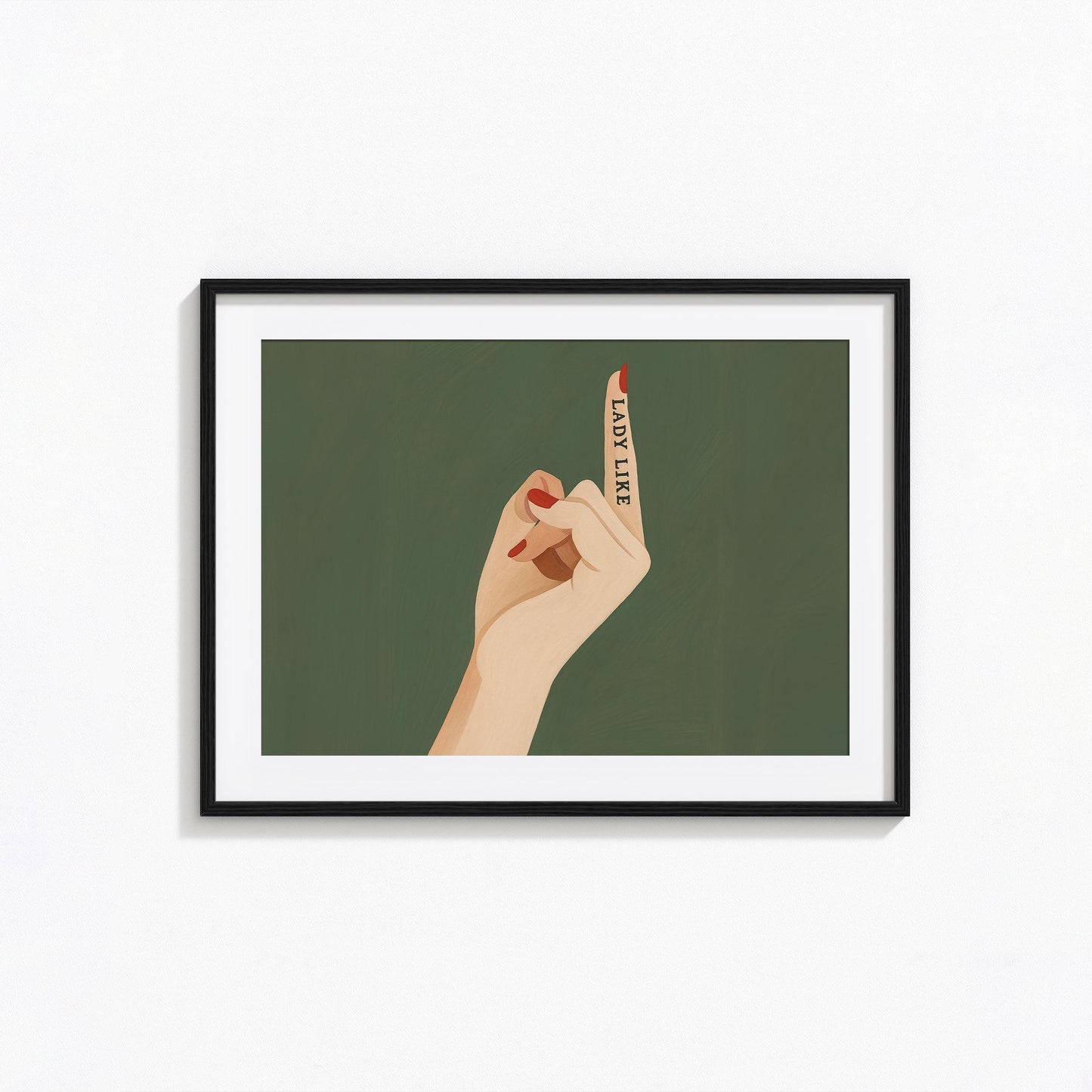 Feminine Minimalist Wall Art – Bold Female Decor With Red Nails Artwork