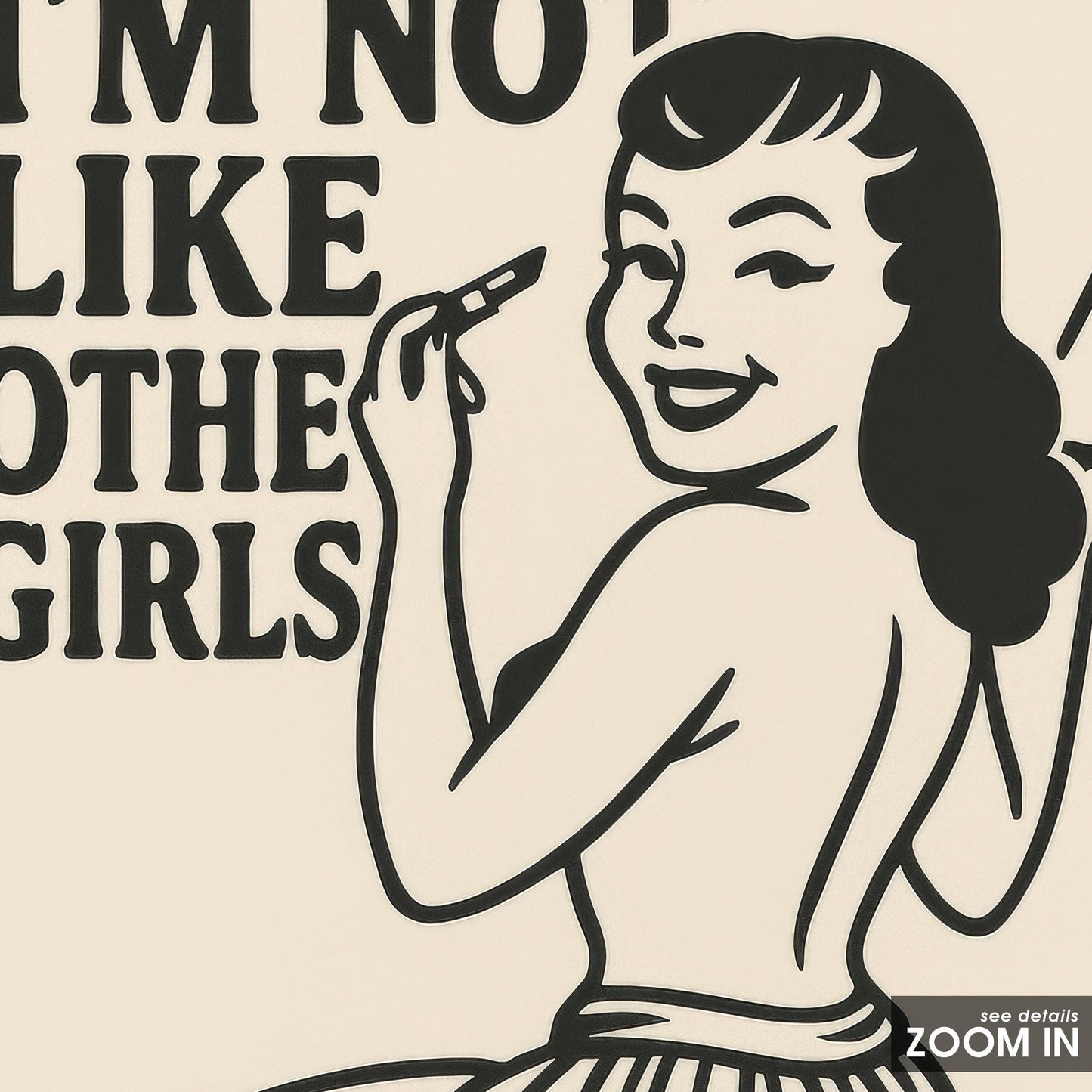 Funny Feminist Poster – Retro Quote Poster With Bold Femme Wall Art Print