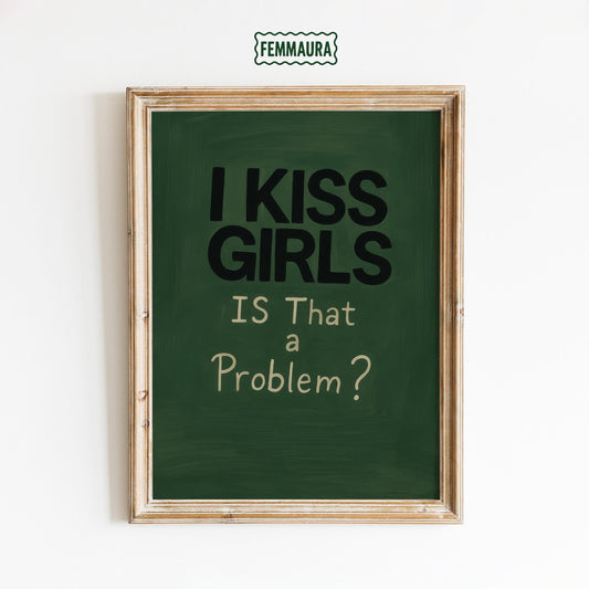 Queer Pride Poster – Bold Typography Wall Art | LGBTQ Sapphic Decor