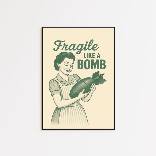 Feminist Vintage Poster – Retro Empowerment Art Print | Bold Wall Decor 1950s Style